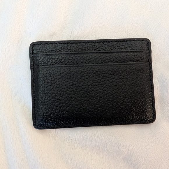 Michael Kors Cardholder Wallet Black Pebbled Leather - Picture 2 of 2
